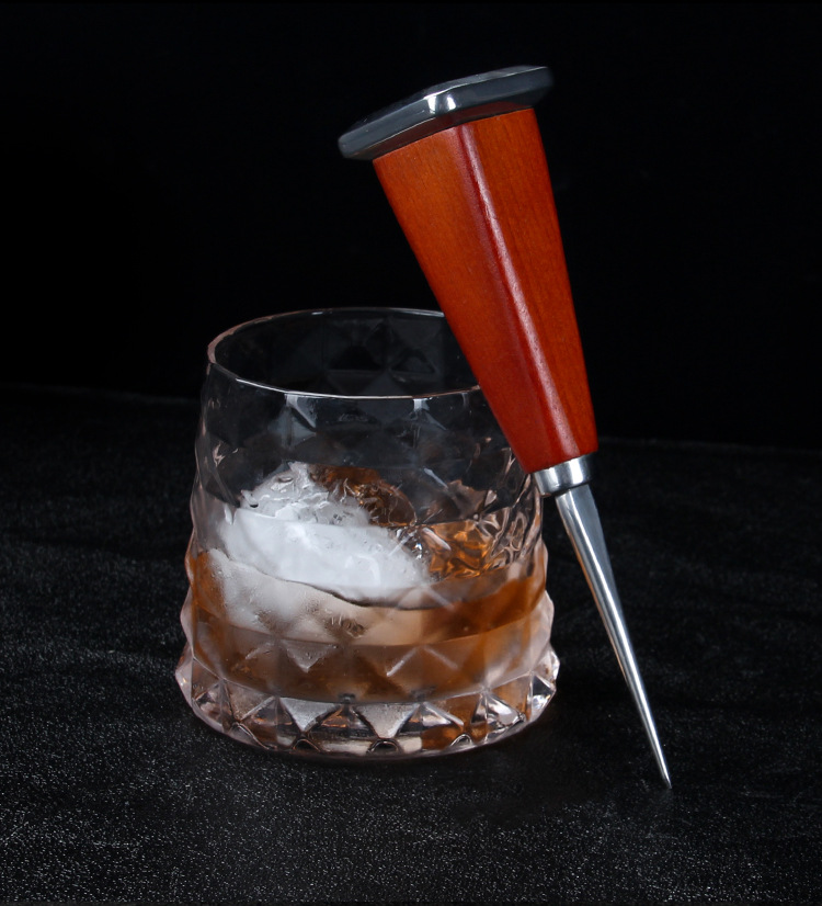 冰凿酒吧调酒师专用三叉冰锥开冰器调酒三头冰锥冰球单叉日式冰锥