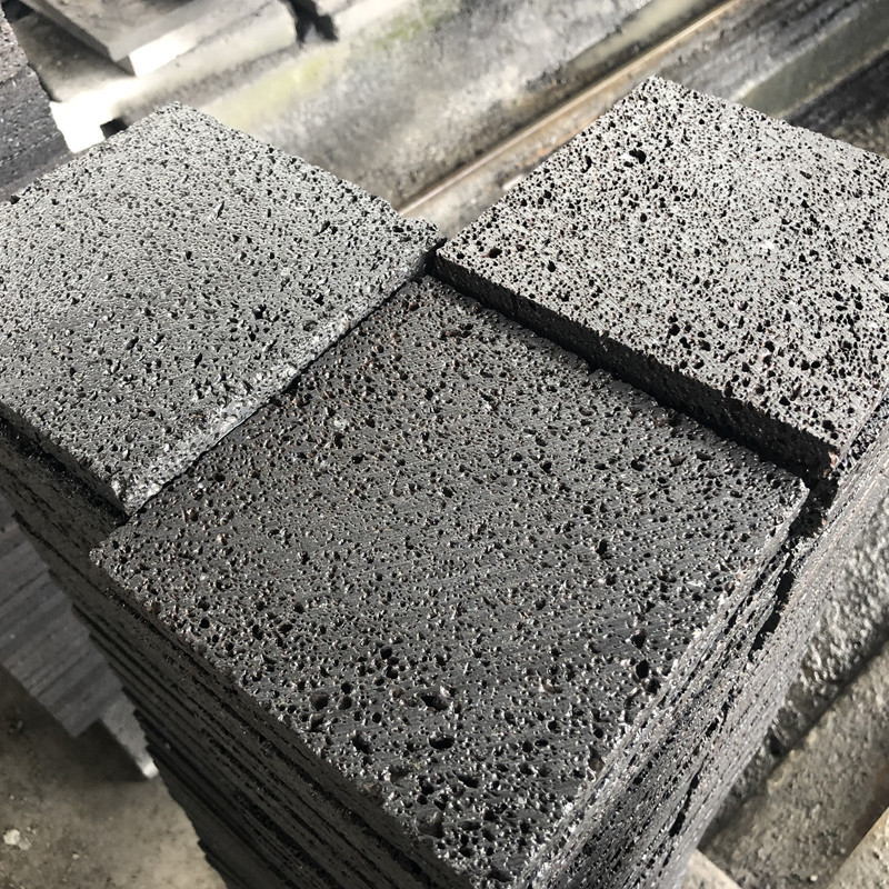 云南腾冲火山石 火山岩 黑色洞石 火山石亚光面-阿里巴巴