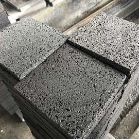 云南腾冲火山石 火山岩 黑色洞石 火山石亚光面