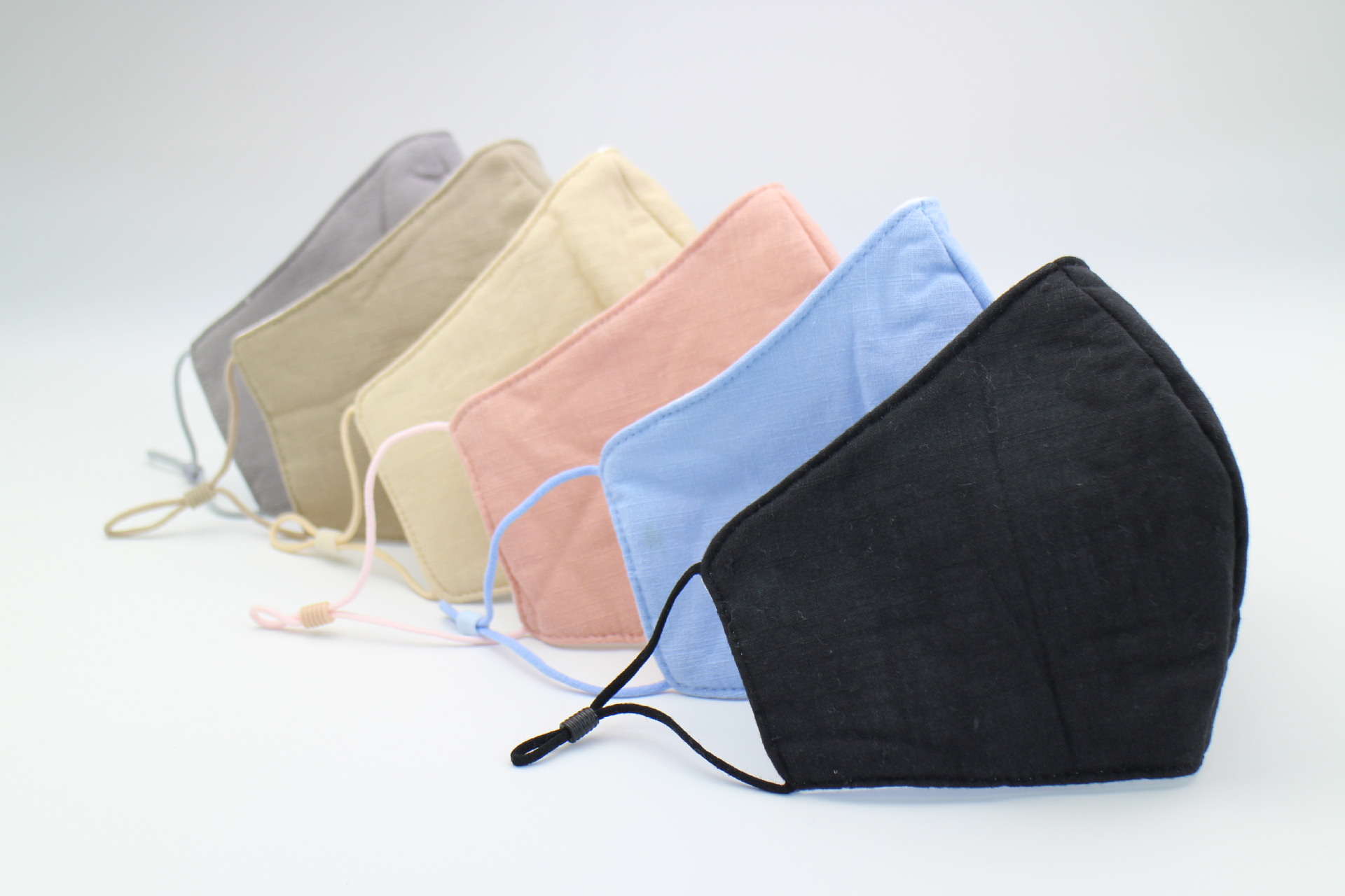 工厂现货三层布口罩冬季防尘保暖成人立体口罩可水洗透气棉麻口罩