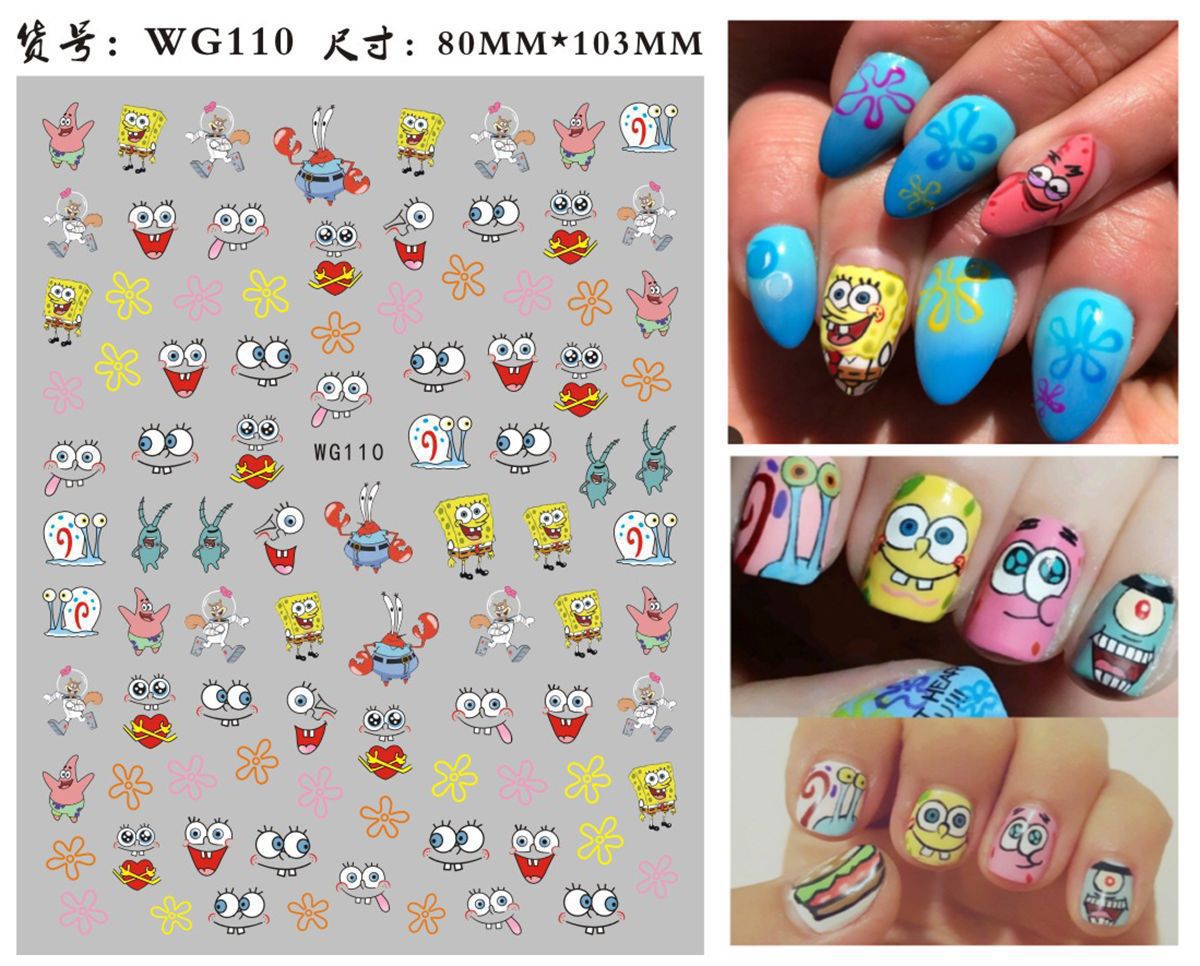 WG Cute Cartoon Children's Nail Stickers Nail Stickers Snoopy Nail Beauty Applique Gifts Nail Sticker