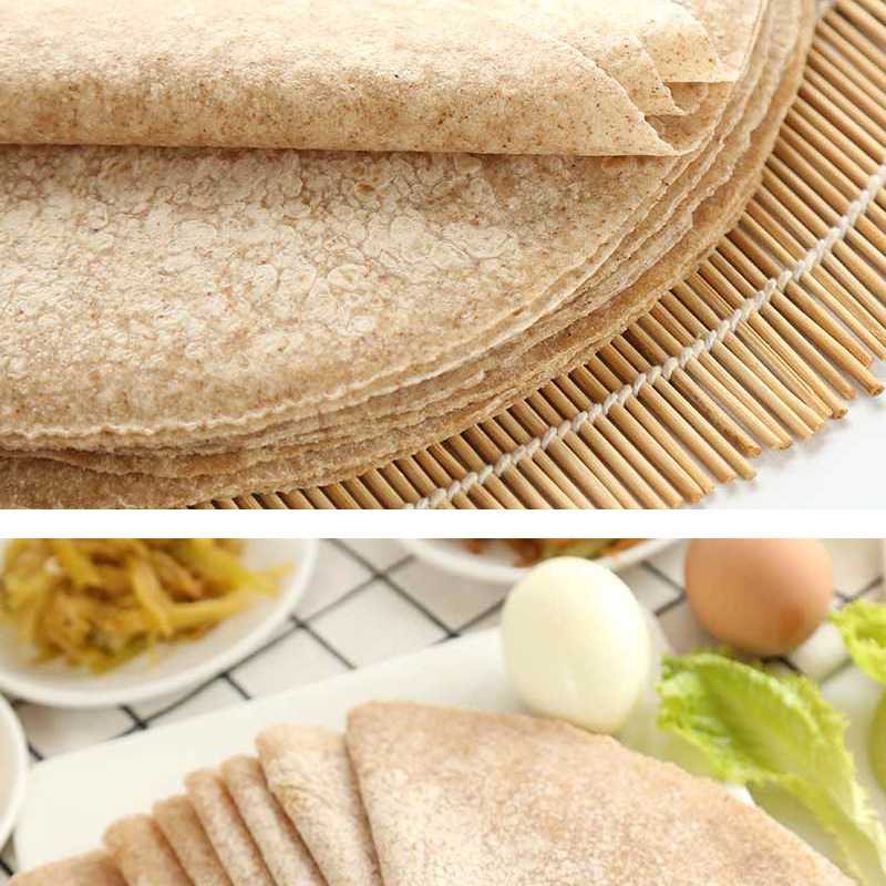 全麦卷饼用饼皮斤杂粮薄饼无蔗糖主食健身早餐即食面食