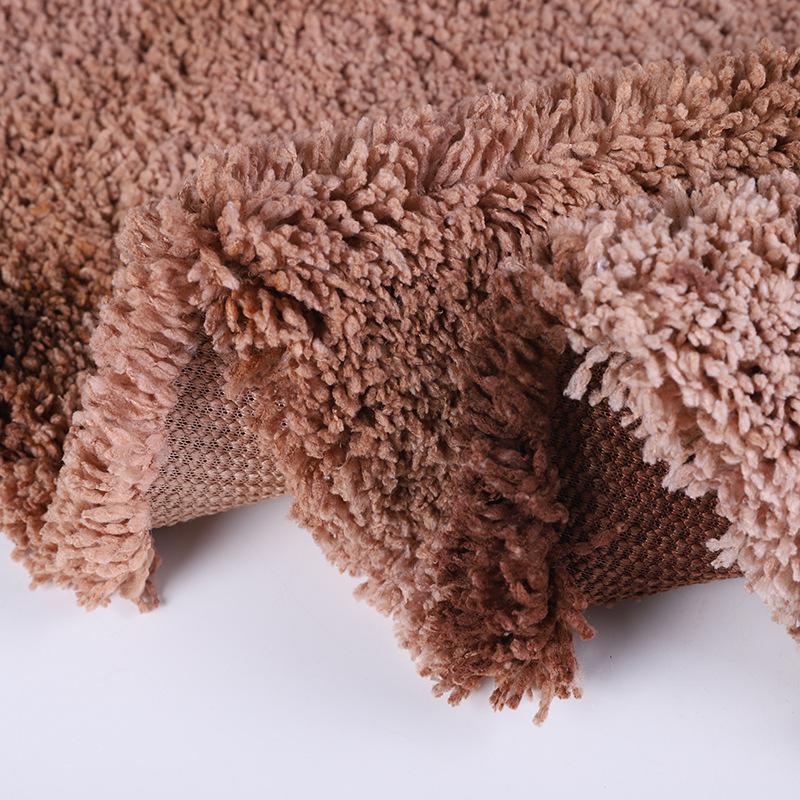 美丽绒地毯布地垫面料扎染仿簇绒蛋糕绒仿羊绒