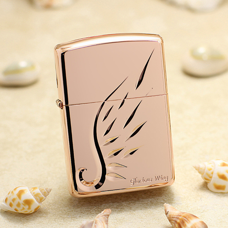 zippo打火机天使之翼翅膀羽翼(玫瑰金)zbt-5-32d