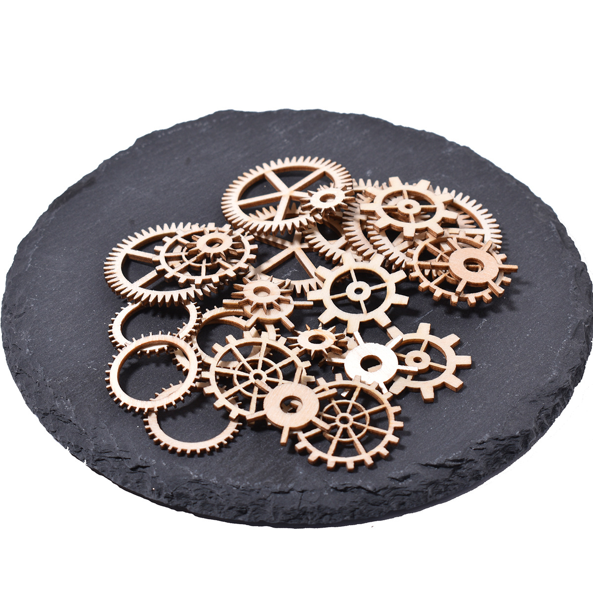 木质蒸汽朋克机械齿轮木片混款diy家居装饰工艺品配件 速卖通款