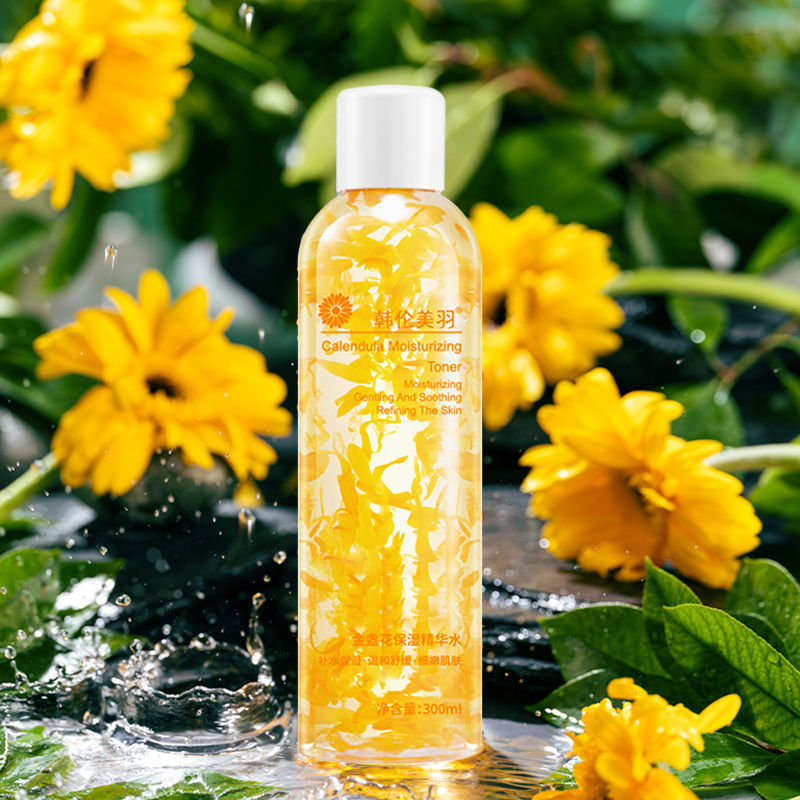 韩伦美羽金盏花保湿精华水补水保湿舒缓滋养收缩细致毛孔一件代发