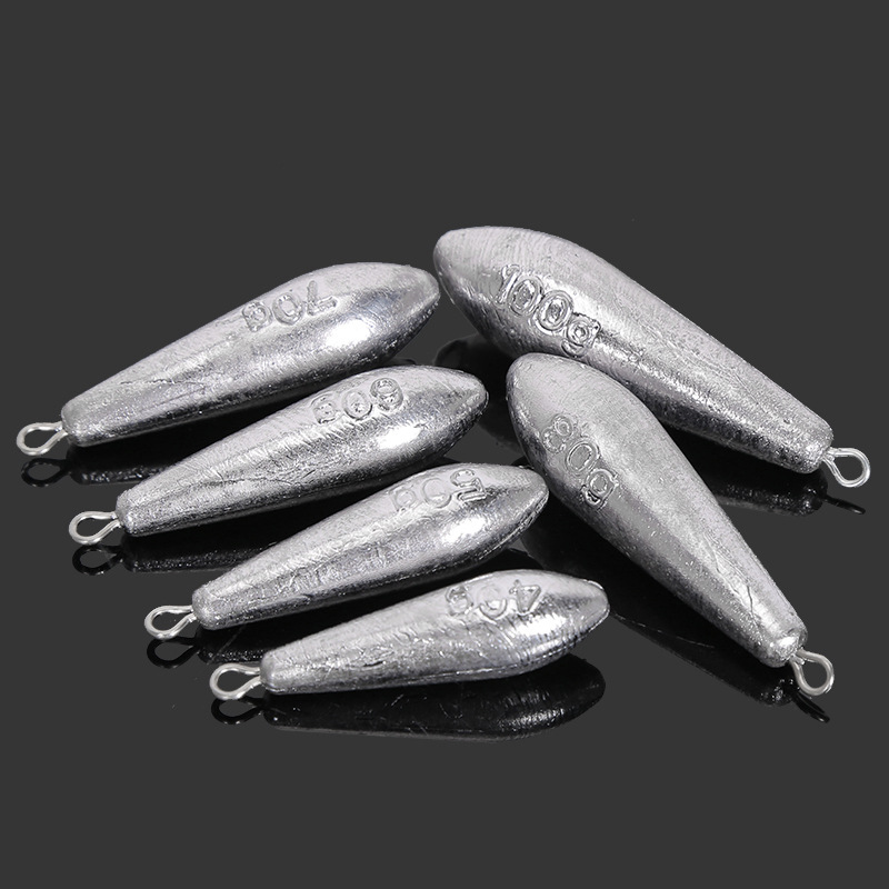 柳叶型铅坠 带环铅坠 水滴渔坠垂钓用品厂家批发