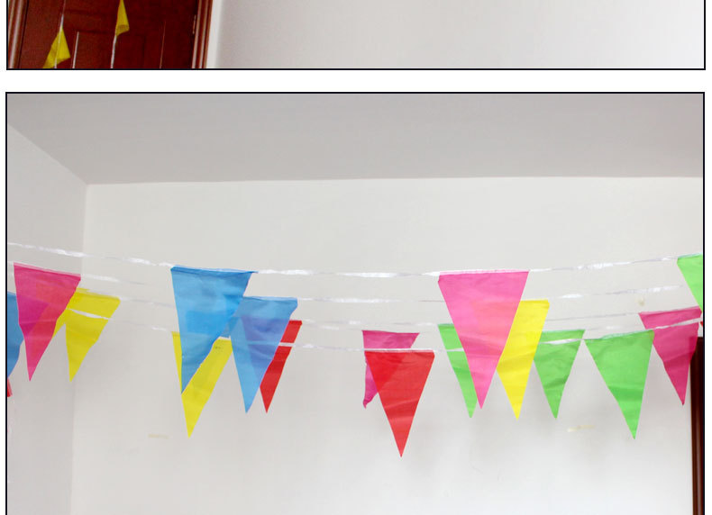 三角串旗小彩旗装饰结婚彩带定做开业庆典婚庆礼工地户外小吊旗子