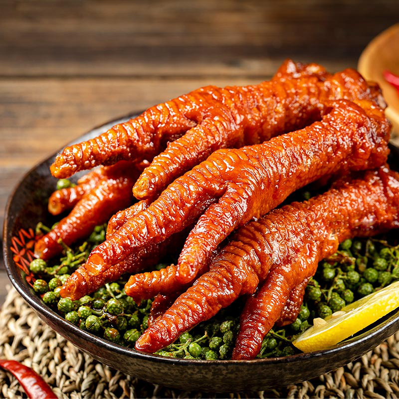 王小卤虎皮凤爪猪蹄豆楠鸡爪辣味 熟食卤味小吃零食批发