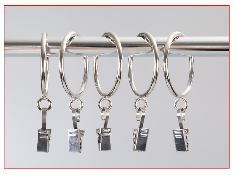 建华五金窗帘挂钩 窗帘配件不锈钢浴室夹子金属带齿夹定制加工