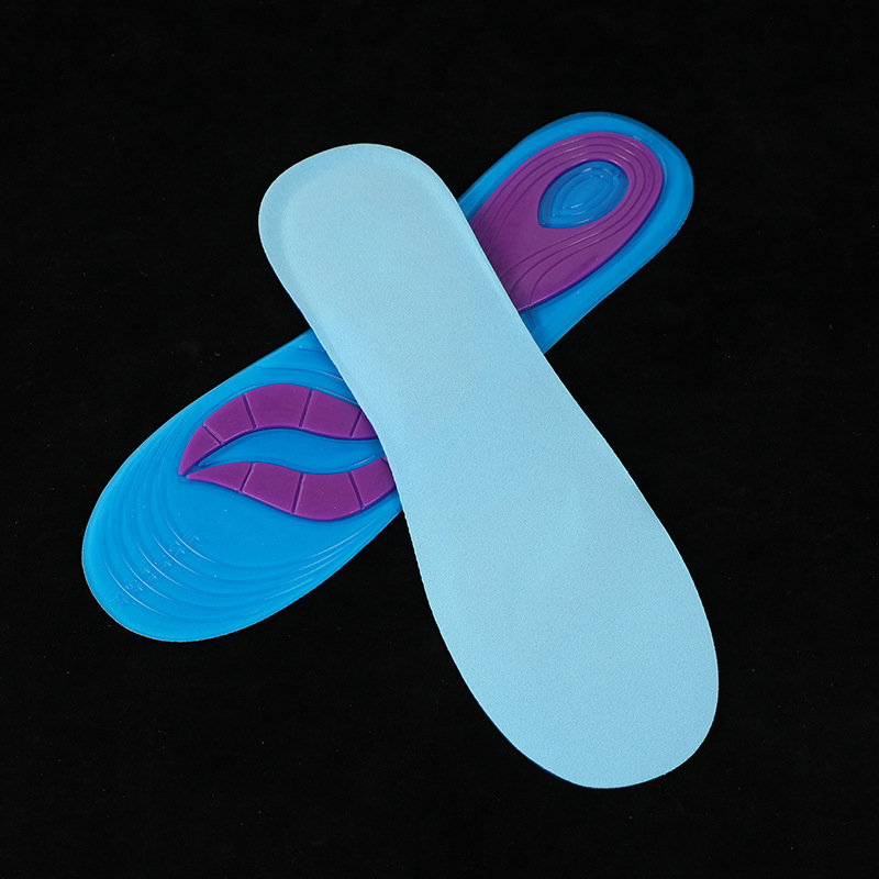 现货批发0203凝胶鞋垫防滑吸汗鞋垫tpe jp绒鞋垫不磨脚可定制