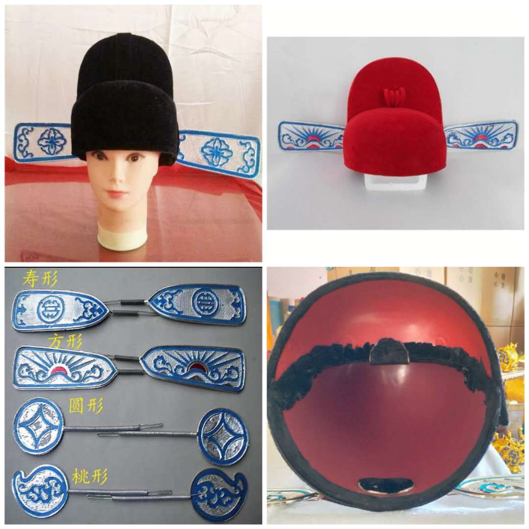 京剧越剧武生武将盔头 头饰戏剧戏帽 戏曲将军头饰将军帽武生将巾