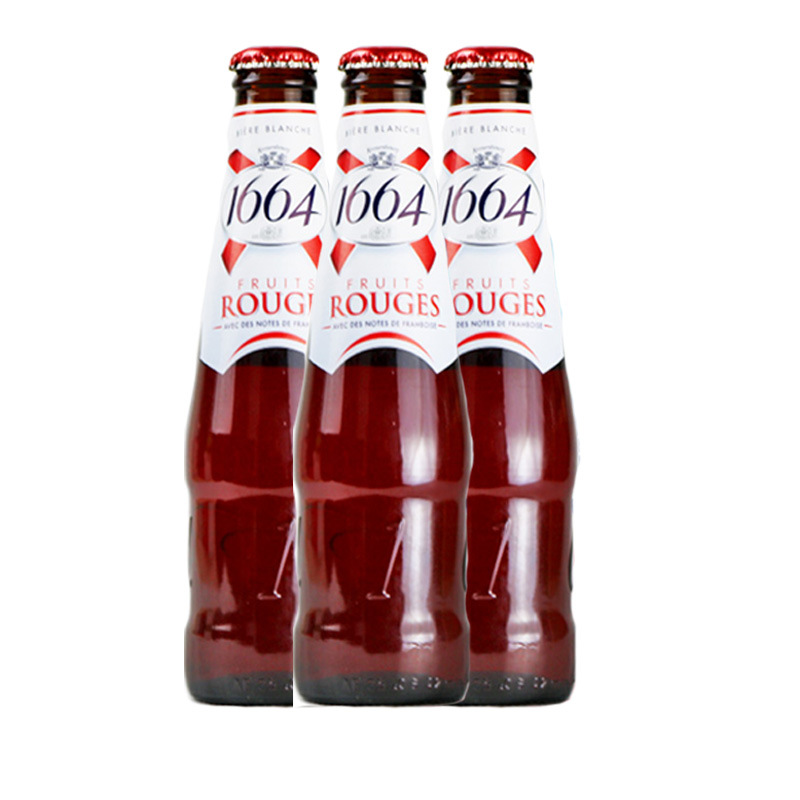 法国进口克伦堡凯旋1664树莓/红果啤酒250ml*24瓶啤酒