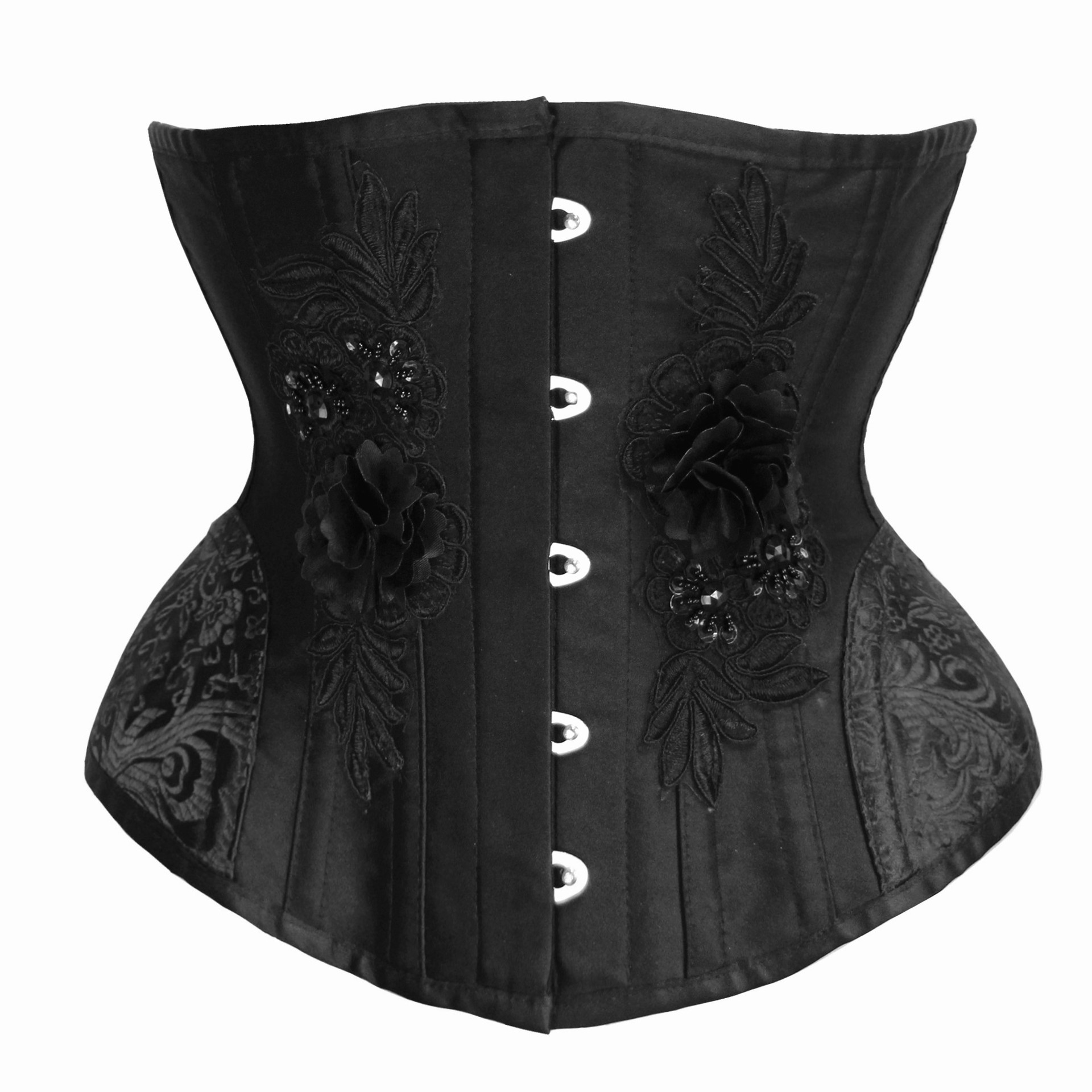 2020高端加强版精致立体玫瑰花朵刺绣束腰带女束腰塑身产后收腹带