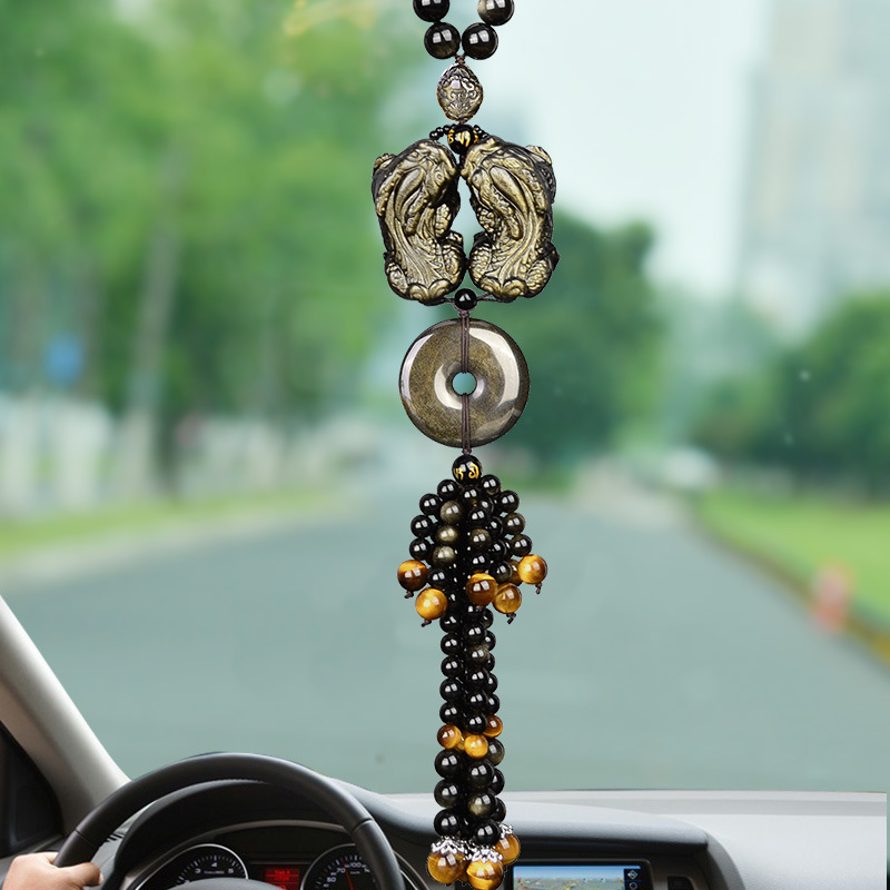 貔貅汽车挂件车内吊饰男士高档出入平安符保车载车挂饰品车上吊坠