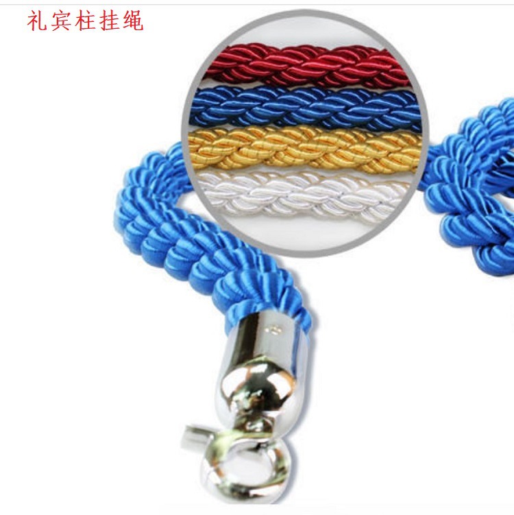 不锈钢礼宾柱挂绳麻绳扭绳批发厂家定制vip护栏绳子排队护栏绳