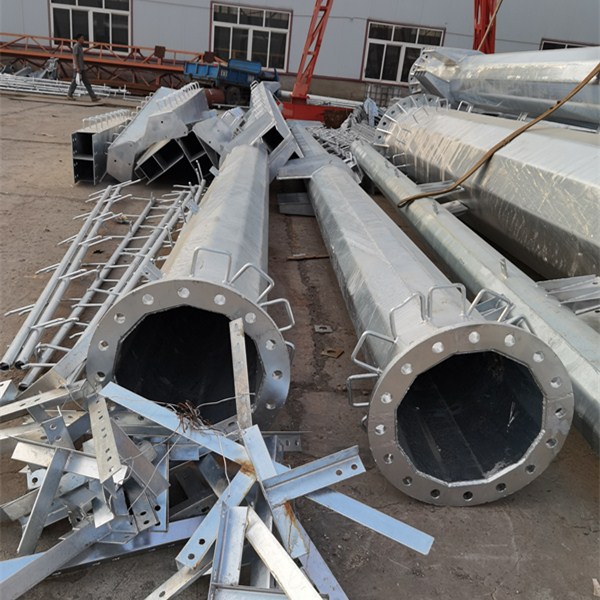 35kv输变电线路钢管杆 高压电力钢杆 独管避雷针价格 电力独管塔