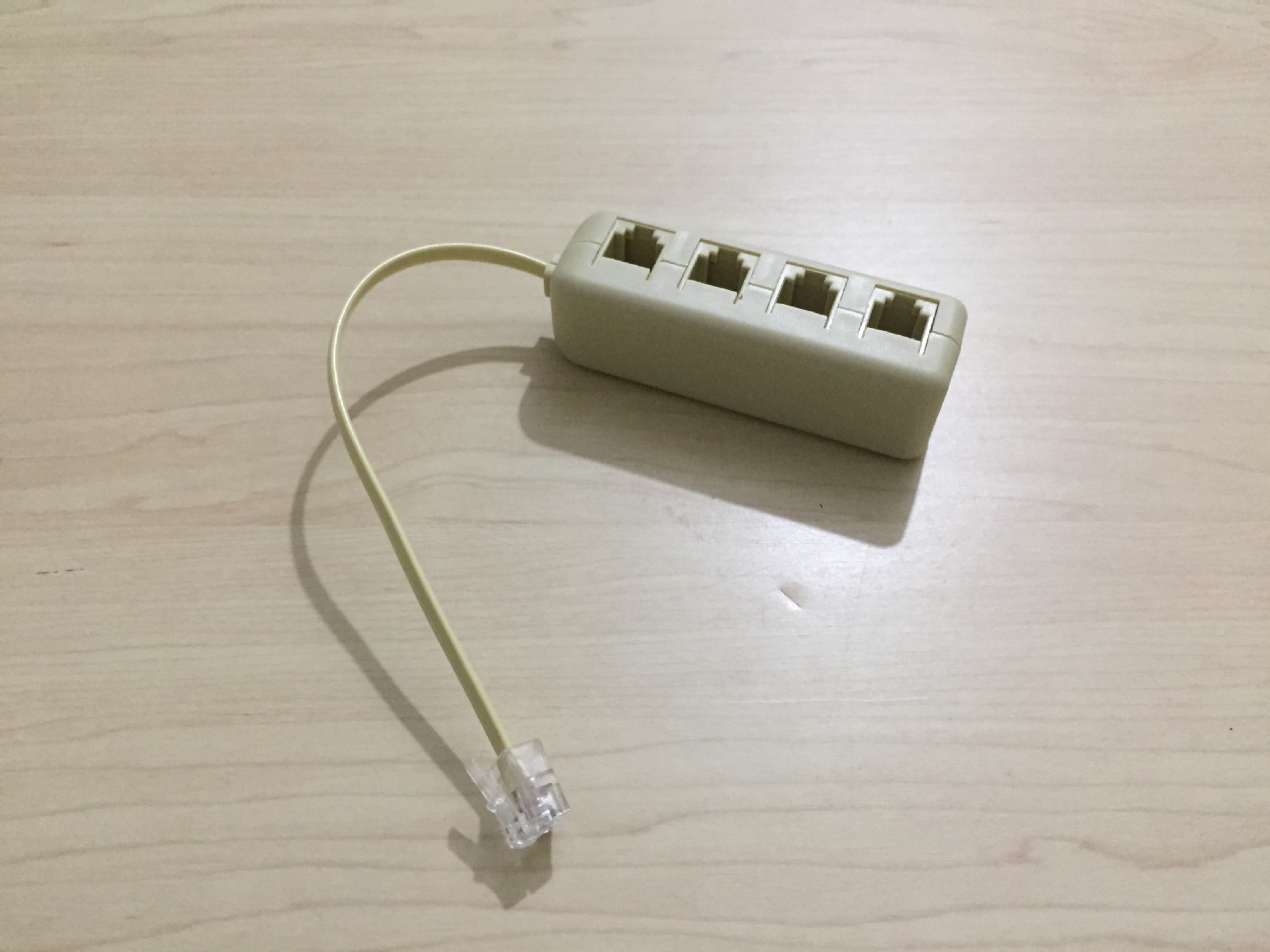 电话一分四分线器 电话分配器 电话一拖四 电话1分4转接线 分支器