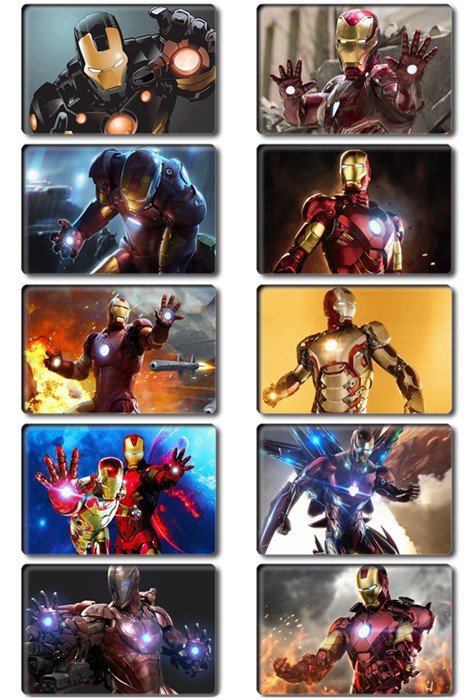 跨境货源漫威复仇者联盟1234钢铁侠卡贴饭卡公交卡水晶卡贴贴纸