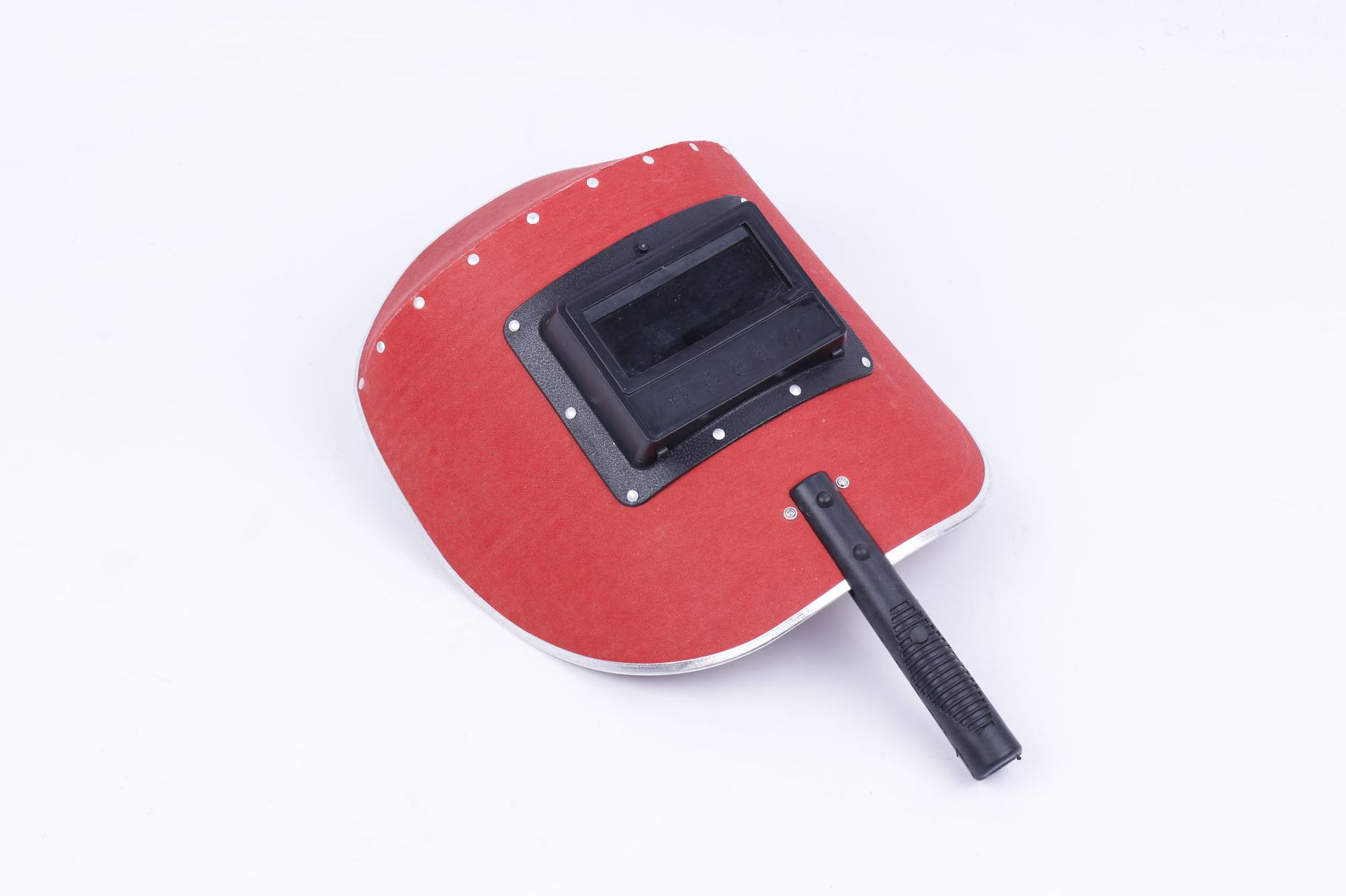 5防护面罩防溅铝合金包边红钢纸焊工手持式电焊面罩焊接