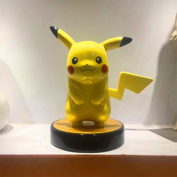 玻璃钢卡通公仔皮卡丘动漫户外大型商场美陈装饰品雕塑摆件