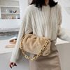 2020 Autumn and winter new pattern fashion Maomao Flaky clouds Versatile One shoulder Inclined shoulder bag chain portable Armpit Plush Bag