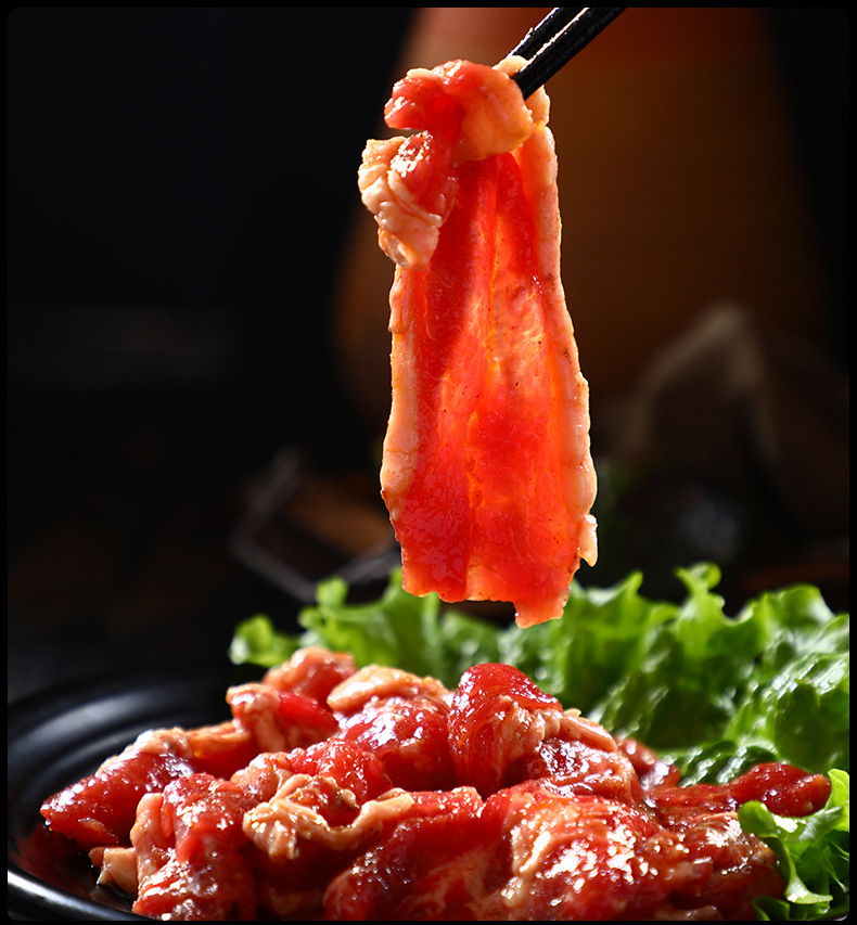 韩氏烤肉食材传统肥牛200g调味牛肉烤肉肥牛生牛肉批发