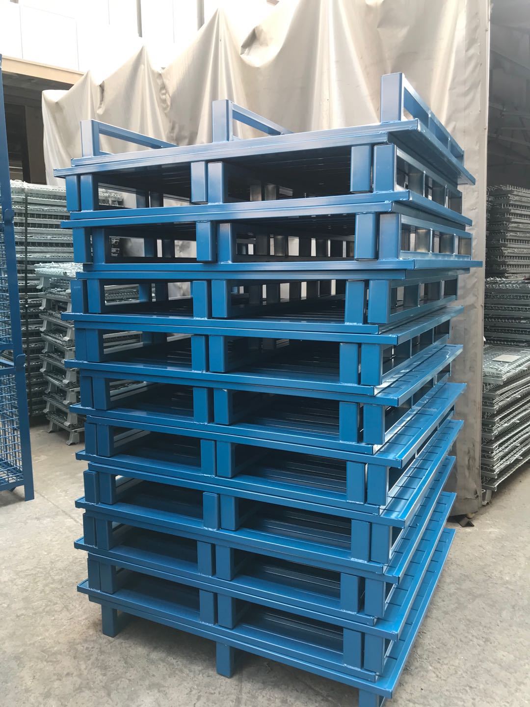 厂家直供铁托盘镀锌托喷塑铁质托盘批发尺寸12001000液压车叉车