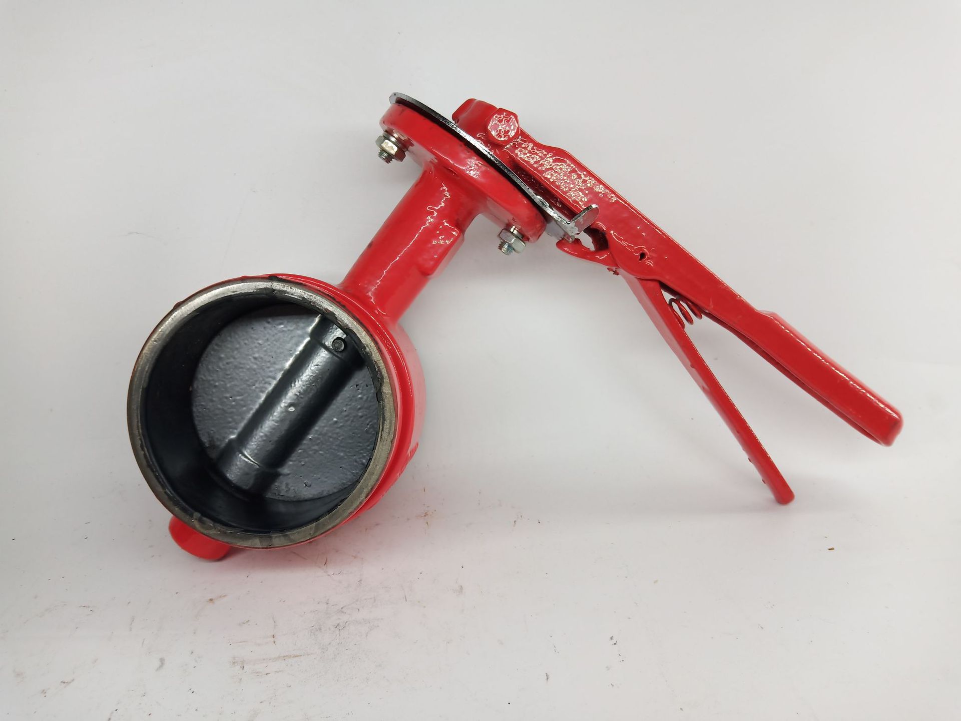 沟槽手柄对夹蝶阀 d81x-16q 工程管道卡箍连接蝶阀 沟槽蝶阀