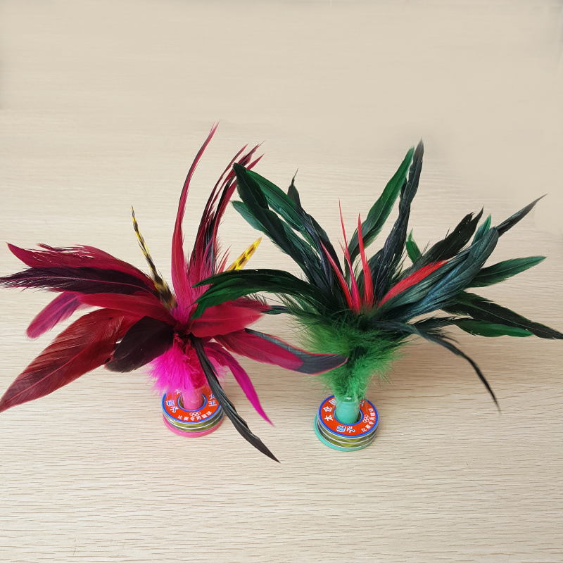 大花毽绒毛毽子比赛毽耐踢儿童小学生鸡毛毽子成人健身运动