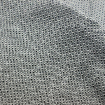 针织纬编提花双面布麻灰涤纶氨纶刷毛威化蜂巢布华夫格布服装面料