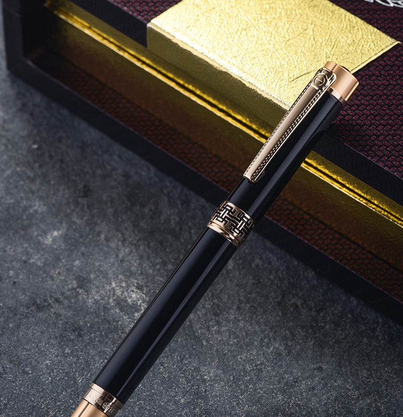 hero英雄钢笔1316a成人商务14k金笔高档礼盒装定制logo免费刻字
