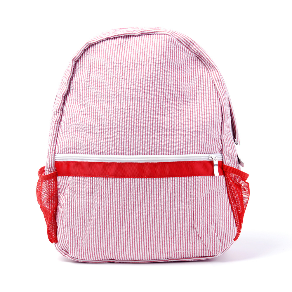 Cross-Border New Arrival Seersucker Children's Backpack Lunch Bag Outdoor Travel Bag Wholesale Student Schoolbag
