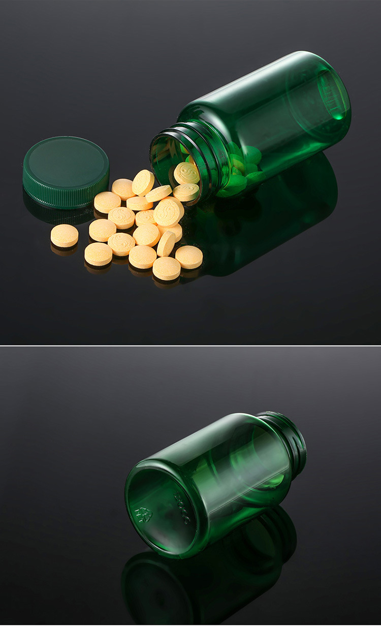 120ml高档保健品瓶草绿色胶囊瓶pet瓶空药瓶药丸分装瓶现货批发