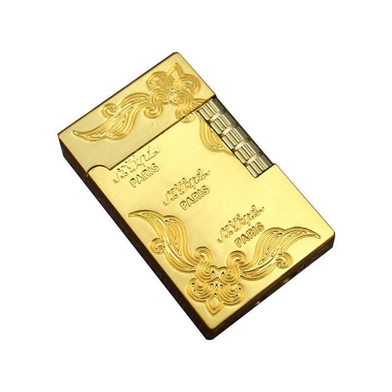 名望mf862朗声明火打火机雕花清脆铛声充气明火砂轮打火机批发