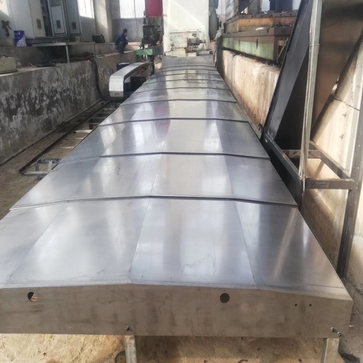 回转工作台伸缩式防护罩ht250旋转工作台不锈钢板防护罩