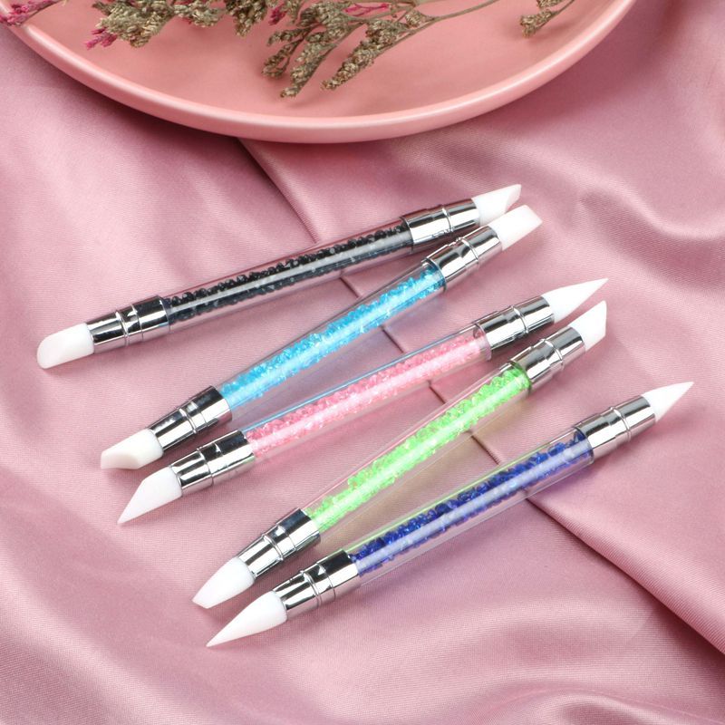 Nail Art Silicone Pen Double-Headed Embossing Pen Set Glue Head Pen Polymer Clay Tool Indentation