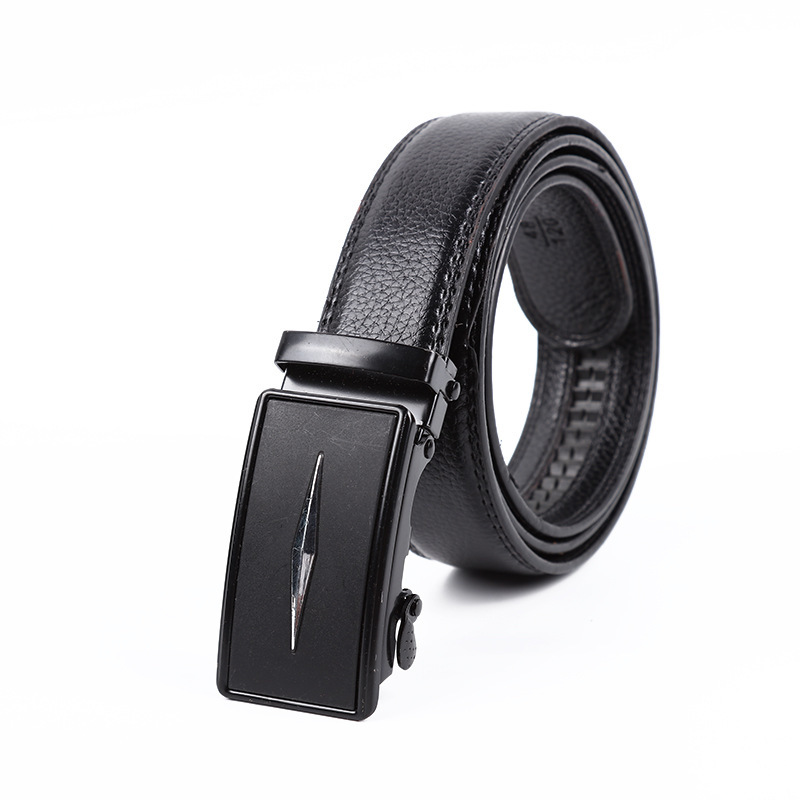 factory wholesale men‘s belt automatic smooth buckle pants belt fashion business belt customizable