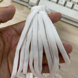 平面口罩日韩绒面口罩绳耳带5mm白元绳白云筋日本泡泡纱耳绳