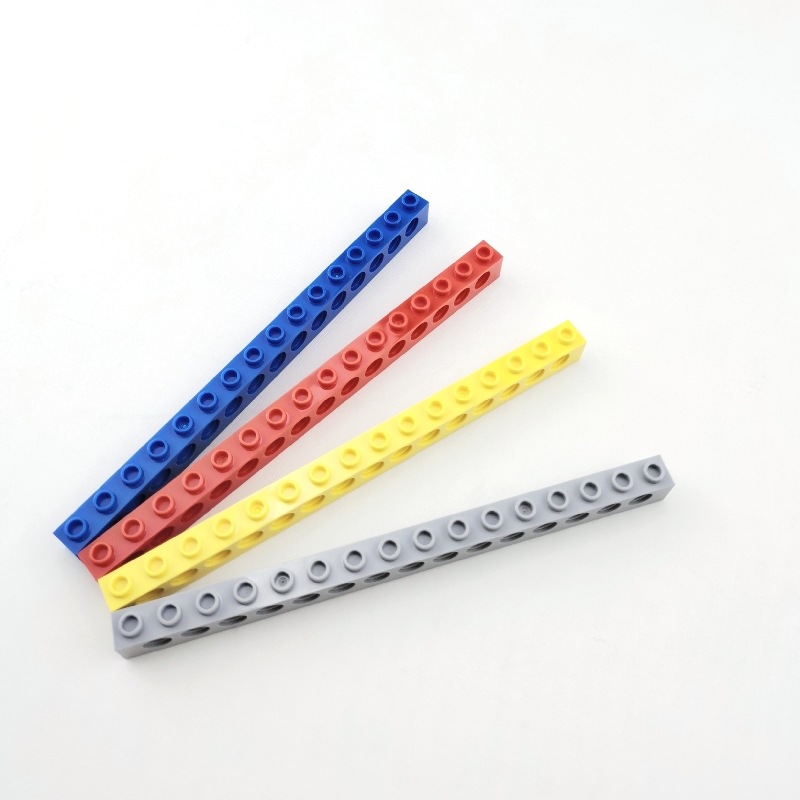 兼容乐高积木科技件3703益智玩具凸点梁1x16孔砖15洞 moc散件定制