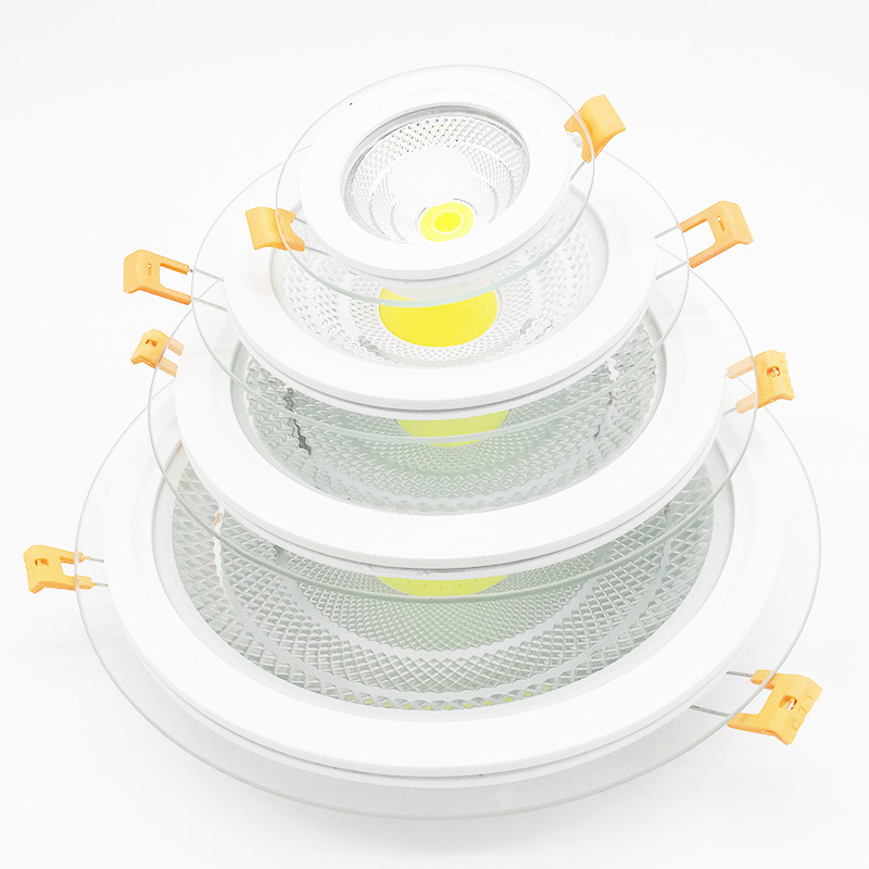 LED Glass Panel Light Cob Spotlight Source Factory Concealed Embedded Ceiling Ceiling Ceiling Downlight