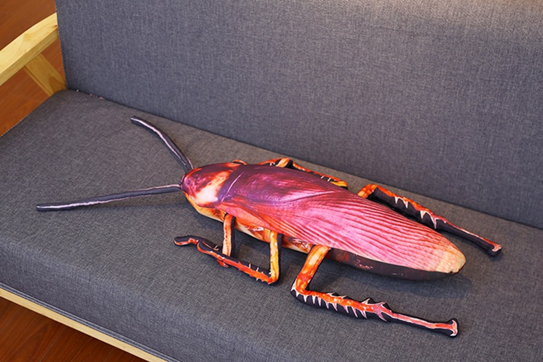 抖音网红创意仿真ins蟑螂小强抱枕毛绒玩具搞怪大号公仔玩偶娃娃