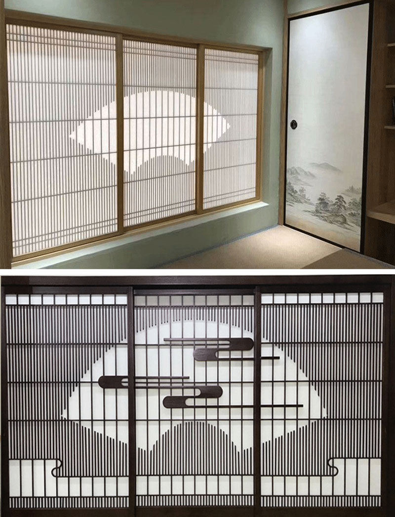 日式推拉门地台移门隔断格子窗樟子门榻榻米和室门定制实木格子门
