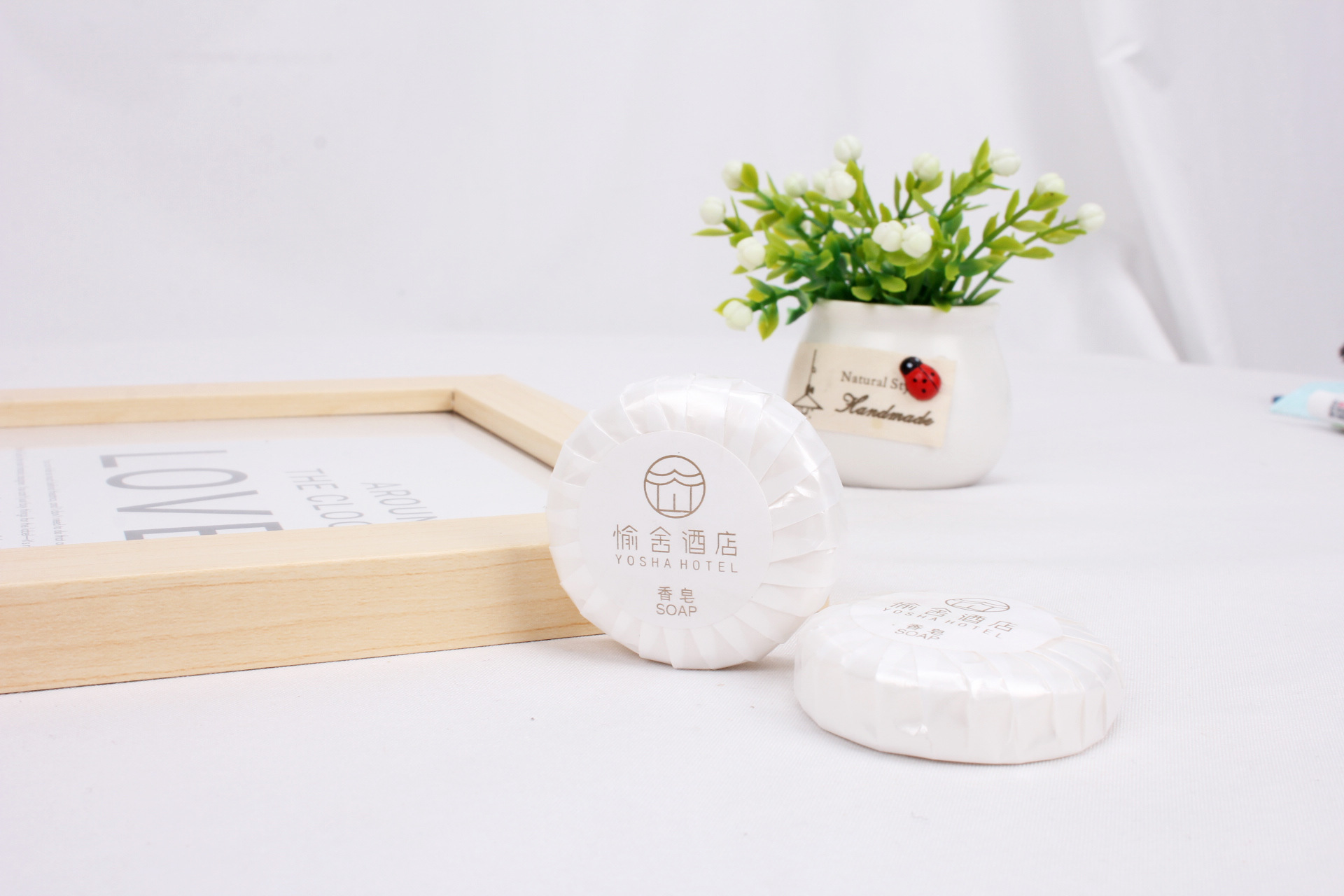 酒店一次性香皂定制宾馆洗漱用品圆形香皂定旅行便捷携带香皂