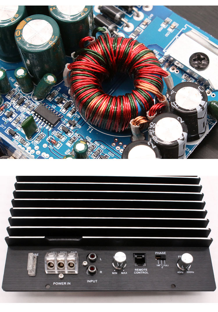 批发汽车功放板 12v汽车车载音响低音炮专用大功率炮内功放板改装