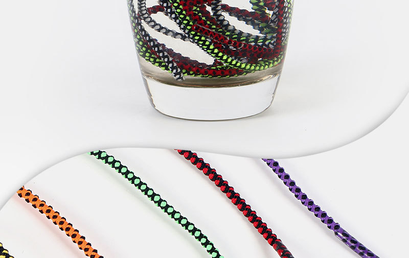 涤纶彩色shoelaces椰子满天星鞋带绳运动鞋马丁靴男女细圆形鞋带