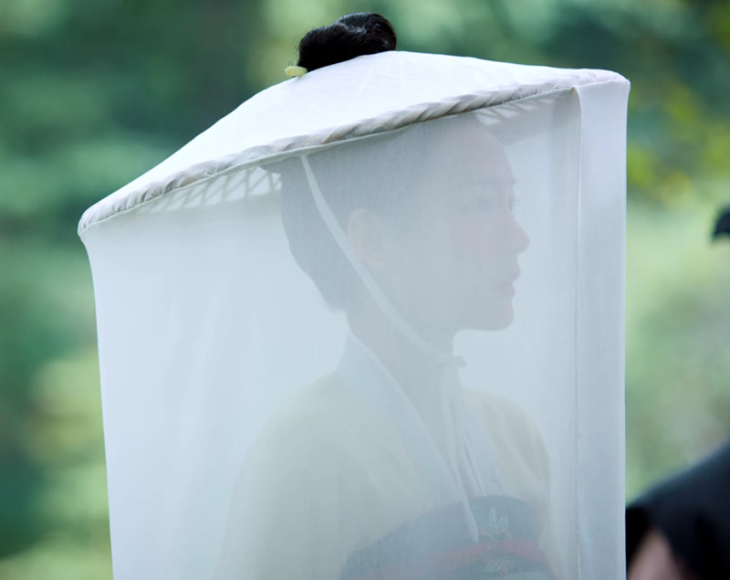 古代斗笠帽古风女薄纱遮脸头纱汉服古装面纱女侠客舞蹈镂空竹编