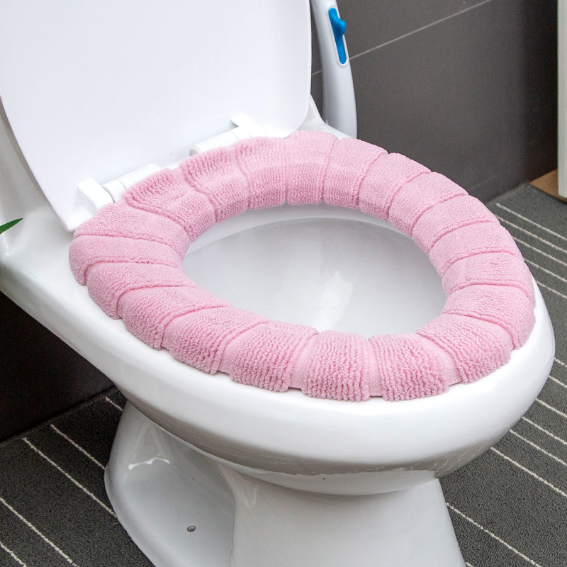 Nordic Pumpkin Plain Toilet Mat Acrylic O-Type Toilet Seat Four Seasons Universal Washable Toilet Bowl Sets