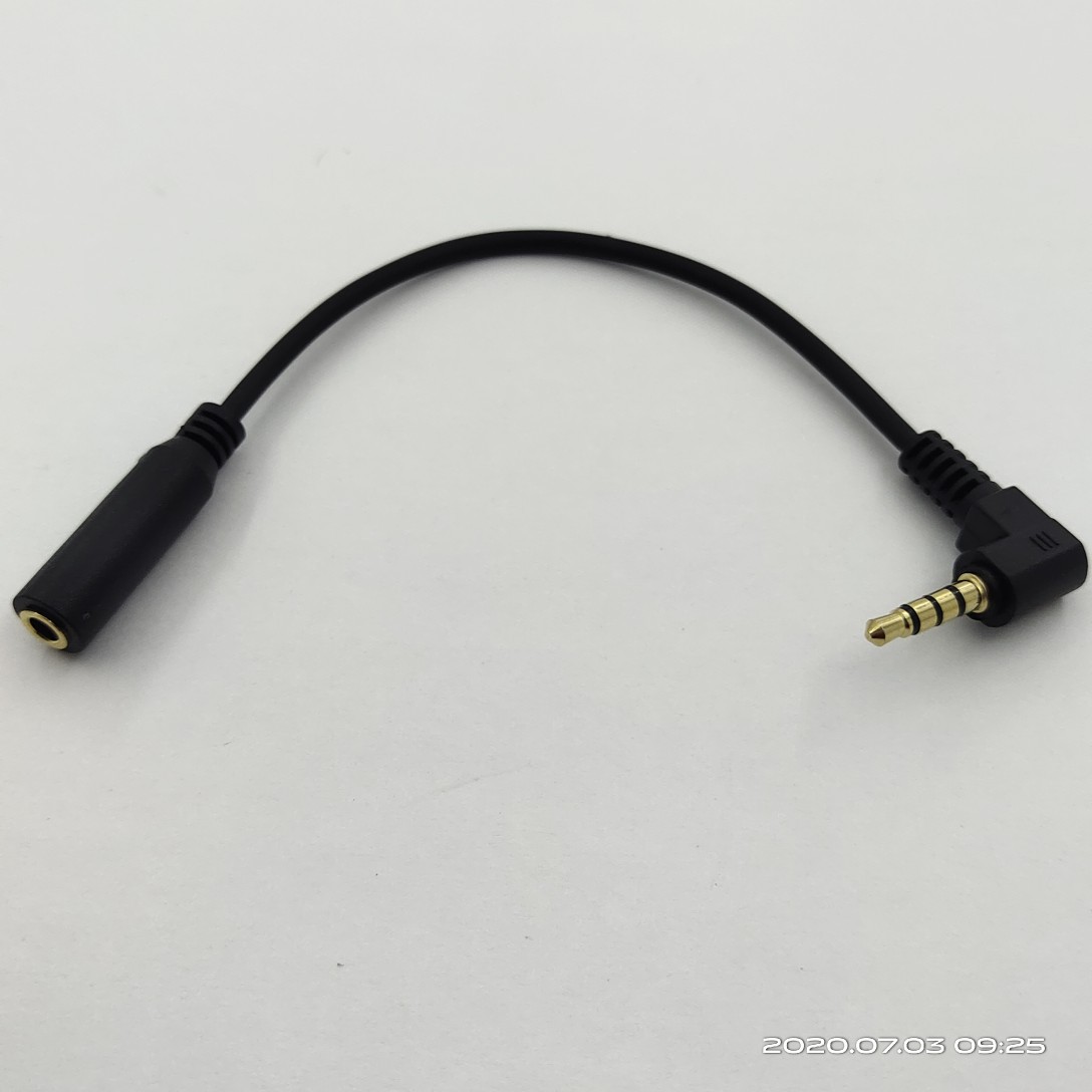 3.5mm麦克风话筒手机直播线三极母转四极公trrs转trs手机音频转接