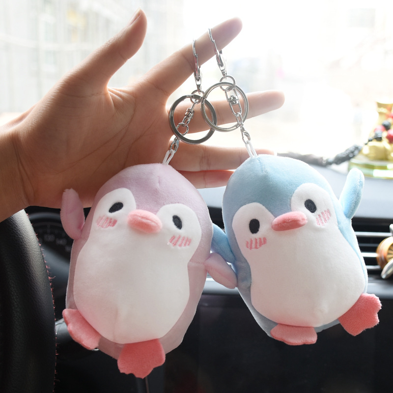 Japanese Positive Energy Penguin Keychain Plush Doll Small Pendant Cute Girl's Schoolbag Bag Charm Grab Machine Doll